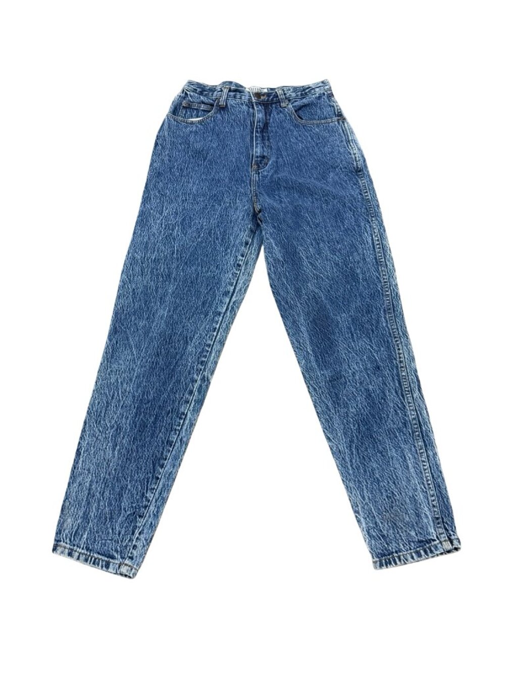 Vintage 1990s Stefano Worldwide Acid Wash High Waist Mom Jeans Blue Denim